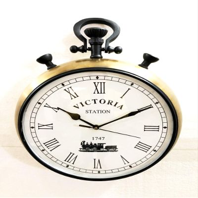 Antique Brown Marine Victoria Clock 30.48 cm Nautical Wall Hanging Clock Home Decorative