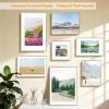 Golden State Art, 12x12 Gold Picture Frame Displays Photo 8x8 with Mat or 12 x 12 Without Mat for Wall Mounting, Classic Satin Aluminum Frames with Real Glass (Pack of 1) view 2