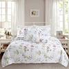 Azalea Floral Chintz Paisley Microfiber Reversible Quilt Bedding Set Coverlet, Bedspread, Spring Floral, 3-Piece Queen Set view 2