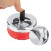 Push Down Ashtray, Rotating Self-Clearing Innovative Metal Ashtray, for Indoor(red, large) view 4