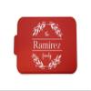 Personalized Cake Pan - Family Monogram Leaves Wreath - Custom Engraved Cake Pan - Housewarming Gift - Baking Pan - Wedding Gift view 1