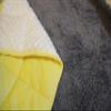ALANSMA Reversible Weighted Blanket for All Season, Luxury Velvet, Warm and Cool, Adult 15Lb Yellow Weighted Blanket, Enjoy Sleeping Anywhere(Light Yellow,60"x80" 15lbs) view 3