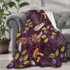 ARTIEMASTER Forest Mushroom House Blanket Soft and Lightweight Flannel Throw Suitable for Use in Bed, Living Room and Travel 120"x90" for Family view 1