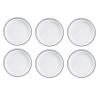 6 Pcs Square Plate Household Ceramic Deep Plate Set Microwave Ovenable Dish Plate Rice Plate Creative Plate Breakfast Plate,C view 1