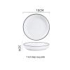 6 Pcs Square Plate Household Ceramic Deep Plate Set Microwave Ovenable Dish Plate Rice Plate Creative Plate Breakfast Plate,C view 2