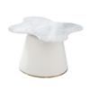 Pasargad Home Simona Marble Top Side Table with Gold Stainless Steel Base- Real Organic Marble, Table for Living Room, Bedroom - Luxury Room - Ivory, W26.4 XD28.3 XH18.5 view 1