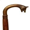 Vimal Nautical 1 Wolf Head Brass Handle Wooden Full Walking Stick Cane Brown Antique 36 to 37 Inch Approx. view 1