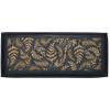 HF by LT Ferns Design Deluxe Rubber Boot Tray, 34 x 14 inches, Heavy Duty Vulcanized Rubber, One-Piece Seamless Construction, Year Round Use Indoors or Outdoors, Black with Brushed Copper Finish view 1