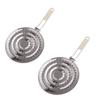 2 Pack Double Thickening Heat Diffuser Reducer Flame Guard Simmer Plate, Stainless Steel for Electric and Gas Stovetops view 1