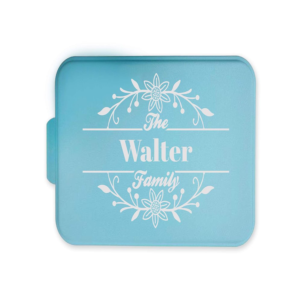 Personalized Cake Pan - Family Monogram Floral Spilt Wreath - Custom Engraved Cake Pan - Housewarming Gift - Baking Pan - Wedding Gift
