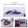 JAKADYUKS American Flag Silicone Bracelet 40Pcs, Fourth 4th of July Patriotic Party Favors, Memorial Day Veterans Day Wristband, USA Red White and Blue Decorations view 2