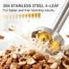 3- in-1 Immersion Hand blender, Powerful MOTOR & Stainless Steel Stick Blender, 4 Sharp Blades with Whisk, Milk Frother Attachments view 2
