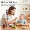 3- in-1 Immersion Hand blender, Powerful MOTOR & Stainless Steel Stick Blender, 4 Sharp Blades with Whisk, Milk Frother Attachments view 4