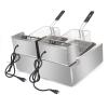 ZOKOP EH82 5000W MAX 110V 12.7QT/12L Stainless Steel Double Cylinder Electric Fryer US Plug view 3