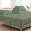 4 Pcs Luxury Split Top California King 100% Egyptian Cotton 800 Thread Count (Adjustable, Flex Top Cal King Size) Split Down 32" inches Sheets for Sleep Number Bed 15" Inch Pocket - Sage Solid view 1