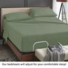 4 Pcs Luxury Split Top California King 100% Egyptian Cotton 800 Thread Count (Adjustable, Flex Top Cal King Size) Split Down 32" inches Sheets for Sleep Number Bed 15" Inch Pocket - Sage Solid view 4
