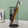 Umbrella Rack Hua Umbrella Stand for Household Entrance, Black Metal Umbrella Stand, with Drip Tray and Hook, Large Capacity Storage of 8-10 Umbrellas view 4