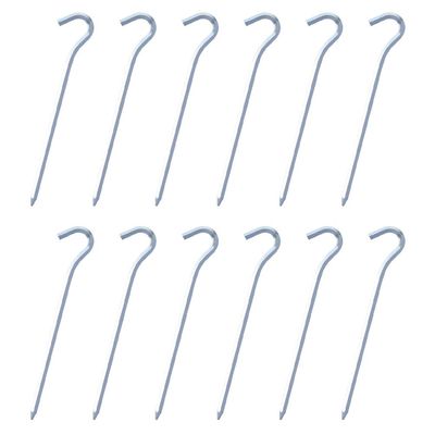 12pcs Heavy Duty Tent Pegs for Camping Windproof Shape Ground Nails Tent Stakes for Soggy and Hard Soil Easy to Clean and Reusable