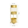 Umbrella Rack Hua Home Entrance Golden Umbrella Stand, Metal Creative Umbrella Storage Bucket, Suitable for Hotel Lobby Office, with Drip Tray and 3 Hooks view 2