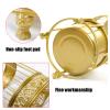 Umbrella Rack Hua Home Entrance Golden Umbrella Stand, Metal Creative Umbrella Storage Bucket, Suitable for Hotel Lobby Office, with Drip Tray and 3 Hooks view 3