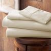 1000-Thread-Count 100% Egyptian Cotton Bed Sheet, 4-Pc Full XL Ivory Solid Sheet Set Single Ply Long Staple Cotton Yarns, Sateen Weave, Fits Mattress Upto 28" Deep Pocket view 2