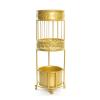 Umbrella Rack Hua Metal Wrought Iron Umbrella Stand with Drip Tray, Golden Umbrella Rack, Umbrella Storage Bucket in Home Hotel Lobby, 24.5x24.5x60cm view 1