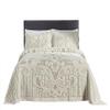 Better Trends Serenity Collection 100% Cotton Chenille Bedspread Medallion Design Full/Double Size Floral Design Bed Cover in Beige - Tufted Cotton Bedspreads, Lightweight Bedspread & Coverlets view 2