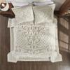 Better Trends Serenity Collection 100% Cotton Chenille Bedspread Medallion Design Full/Double Size Floral Design Bed Cover in Beige - Tufted Cotton Bedspreads, Lightweight Bedspread & Coverlets view 4