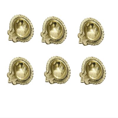 Dhibla Brass Diya Diwali Diya/lamp for Navaratri/Navratri Home Temple Pooja Wedding Decor Deepawali Deepak Decoration Diya Set of 6