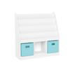 RiverRidge Kids Bookrack with Three Cubbies and 2 Aqua Bins view 1