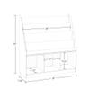 RiverRidge Kids Bookrack with Three Cubbies and 2 Aqua Bins view 3