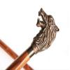Vimal Nautical Brown Antique Wolf Steampunk Walking Stick Cane-AL Handle Wooden Walking Cane - Best Antique view 3