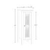 RiverRidge Prescott Slim Single Door Bathroom Storage Cabinet with Reeded Glass Door, Soft-Close Hinges & Adjustable Shelf - Bathroom Floor Cabinet view 3