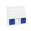 RiverRidge Kids Bookrack with Three Cubbies and 2 Blue Bins view 1