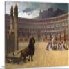 ARTCANVAS The Christian Martyr's Last Prayer 1863 Canvas Art Print Stretched Framed Painting Picture Poster Giclee Wall Decor by Jean Leon Gerome - 40" x 26" (0.75" Deep) view 1