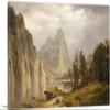 ARTCANVAS Merced River Yosemite Valley 1866 Canvas Art Print Stretched Framed Painting Picture Poster Giclee Wall Decor by Albert Bierstadt - 40" x 26" (0.75" Deep) view 1