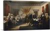 ARTCANVAS Signing Declaration Of Independence 1819 Canvas Art Print Stretched Framed Painting Picture Poster Giclee Wall Decor by John Trumbull - 40" x 26" (0.75" Deep) view 1