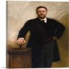 ARTCANVAS President Theodore Roosevelt Canvas Art Print Stretched Framed Painting Picture Poster Giclee Wall Decor by John Singer Sargent - 40" x 26" (0.75" Deep) view 1