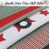 Holiday Christmas 3-Piece King Quilt Bedding Set, Morning Stripped Wreath Red Green Soft Lightweight Coverlet Bedspread view 4