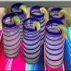 Dos Sueos Hand Blown Mexican Drinking Glasses  Set of 6 Tumbler Glasses with Blue Spiral Design (10 oz each)  view 3