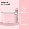 110V-220V 1/2 Layer Electric Heated Lunch Box Portable Fast Heating Electric Rice Cooker Food Container Bento Box Food Warmer For Office (1 layer pink) view 2