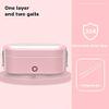 110V-220V 1/2 Layer Electric Heated Lunch Box Portable Fast Heating Electric Rice Cooker Food Container Bento Box Food Warmer For Office (1 layer pink) view 3