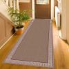 XQKXHZ Hallway Runner Rugs, 6Mm Thick Modern Durable Non-Slip Entryway Carpet Passage with Border, Brown Rectangle Washable Porch Stairs Hotel Kitchen Area Floor Mat, Customizable,50x100cm view 1