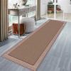 XQKXHZ Hallway Runner Rugs, 6Mm Thick Modern Durable Non-Slip Entryway Carpet Passage with Border, Brown Rectangle Washable Porch Stairs Hotel Kitchen Area Floor Mat, Customizable,50x100cm view 3
