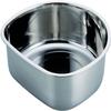 Pearl Metal HB-4144 D-Shaped Washtub, 9.8 inches (25 cm), Stainless Steel, At Aqua view 1