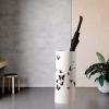 Umbrella Racks WXYZ Hollowout Umbrella Stand, Large-Capacity Umbrella Bucket with Butterfly Pattern, Saving Space, 19.5x49cm (Color : White) view 2