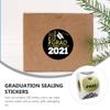 Graduation Stickers 2021 for envelopes Class of Decorations Grad Cap Envelope Seals Invitations-Favors Party Pack Girls Sticker Gold Senior- roll Adhesive Decals view 4
