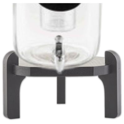 TableCraft 10756 Beverage Dispenser Stand, 10" Diameter x 5.75" Height, Black Painted Pinewood, Durable Drink Dispenser Base for TableCraft Glass Beverage Dispensers