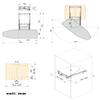 Hiding Ironing Board Foldable Ironing Station in Cabinet for Apartment & Small Room | Sturdy Folding Board, Easy-Release Lever 11.8 (W) x 5.5 (H) x Length 16.9 (L) White view 2