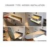 Hiding Ironing Board Foldable Ironing Station in Cabinet for Apartment & Small Room | Sturdy Folding Board, Easy-Release Lever 11.8 (W) x 5.5 (H) x Length 16.9 (L) White view 3
